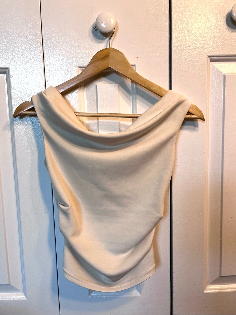 Ivory Off Shoulder Ruched Blouse |
Workwear Office Top